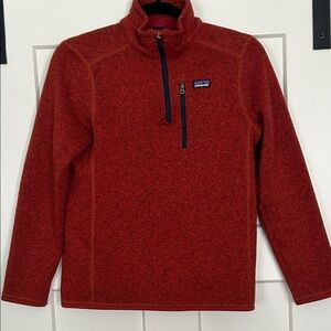Patagonia Brick Red Fleece Pullover